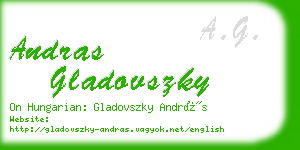 andras gladovszky business card